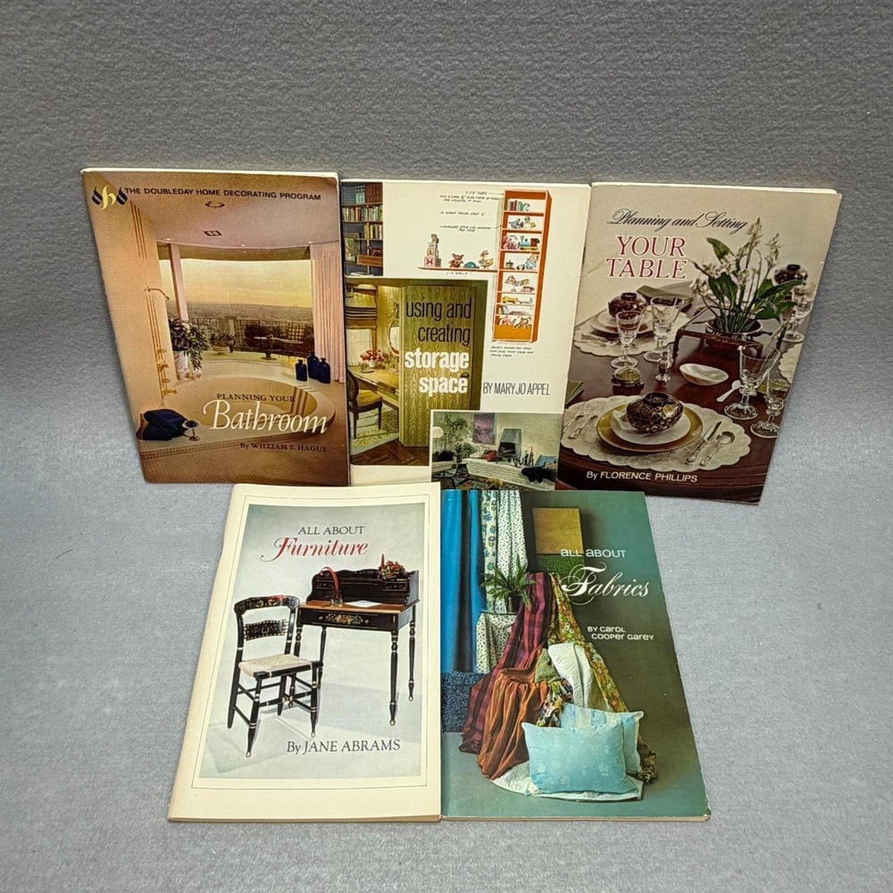 Vintage 1978-1980 Doubleday Home Decorating Book Lot Interior Design Decor
